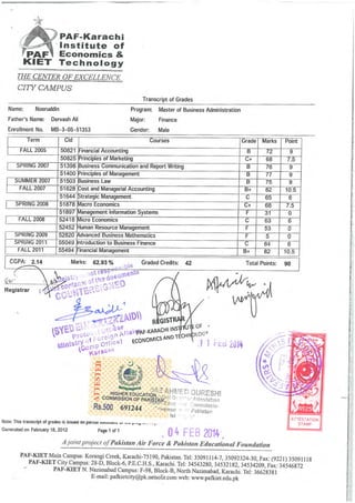 transcription and work Certificates