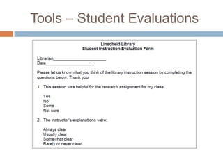Tools – Student Evaluations