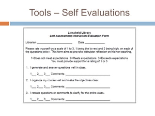 Tools – Self Evaluations