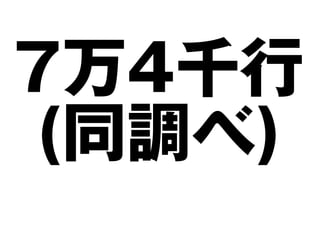 7万4千行
 (同調べ)
 