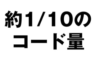 約1/10の
コード量
 