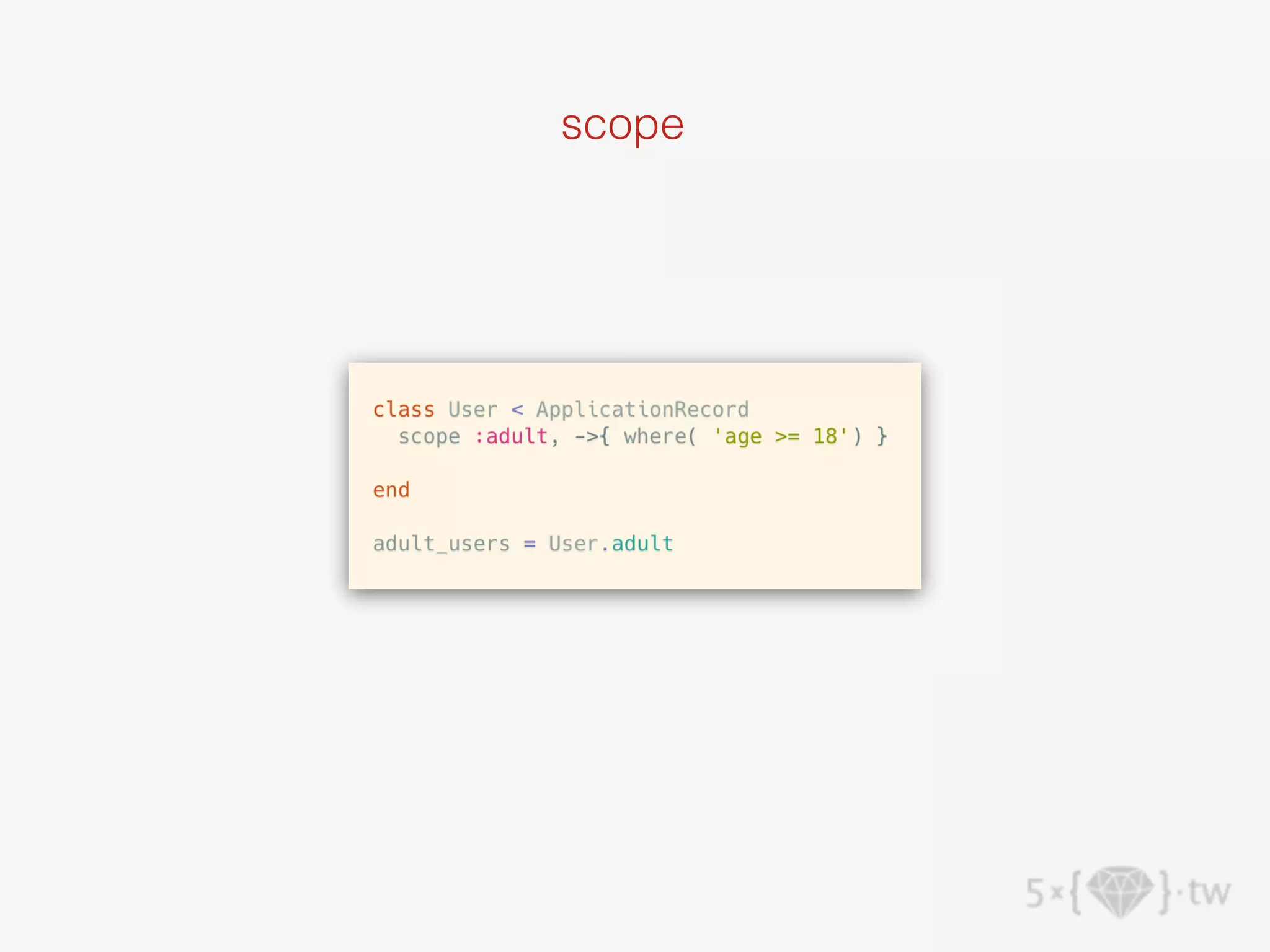 scope
 