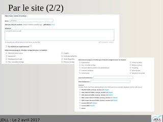 JDLL : Le 2 avril 2017
Par le site (2/2)
 