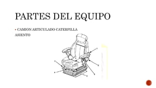  CAMION ARTICULADO CATERPILLA
ASIENTO
 