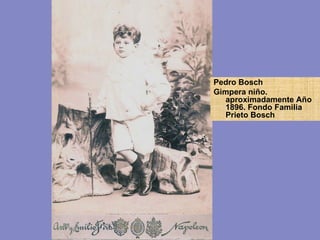 Pedro Bosch Gimpera niño. aproximadamente Año 1896. Fondo Familia Prieto Bosch 