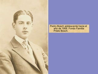 Pedro Bosch adolescente hacia el año de 1906. Fondo Familia Prieto Bosch. 