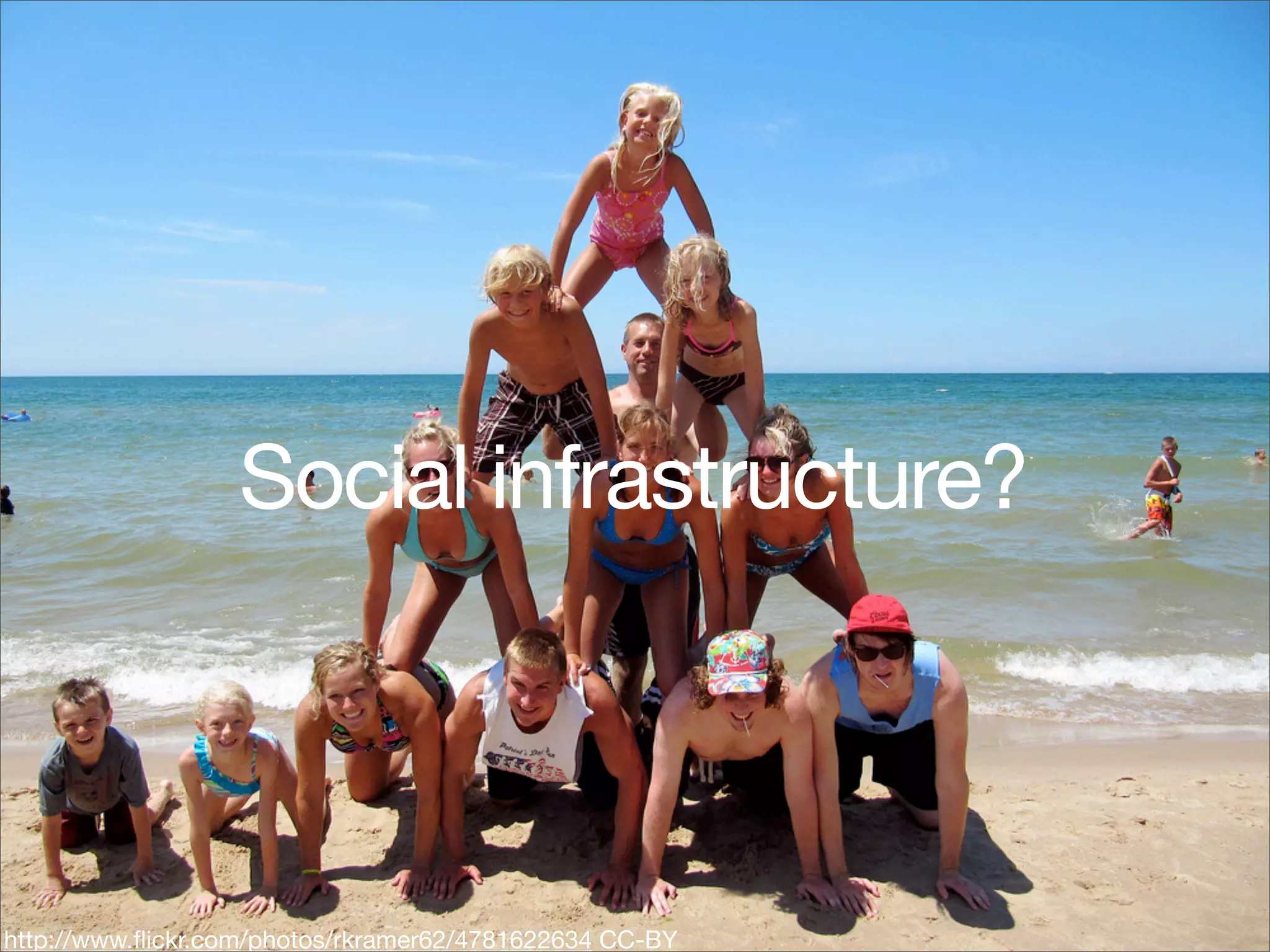 Social infrastructure?



http://www.ﬂickr.com/photos/rkramer62/4781622634 CC-BY
 