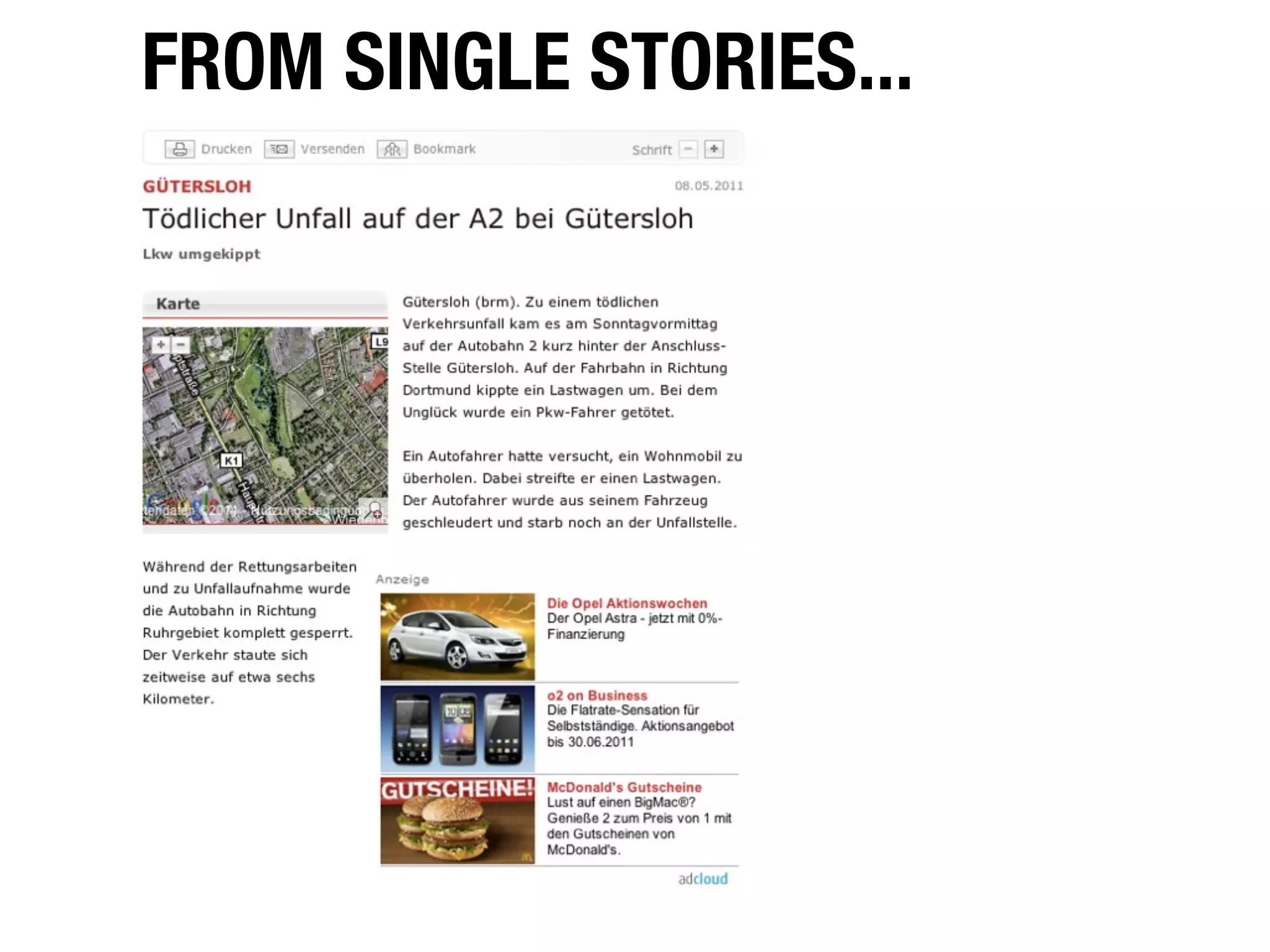 FROM SINGLE STORIES...
 