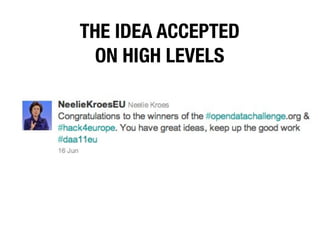 THE IDEA ACCEPTED
  ON HIGH LEVELS
 