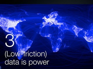 3
(Low-friction)
data is power
 