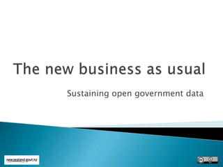 Sustaining open government data
 
