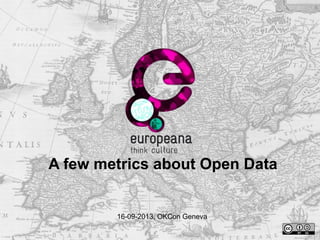 A few metrics about Open Data

16-09-2013, OKCon Geneva

 