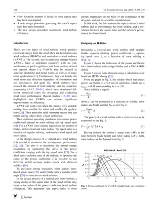 Design of a vertical axis wind turbine how the aspect ratio affects | PDF