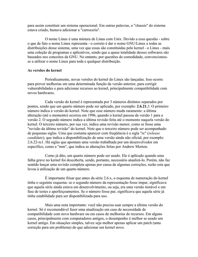 O kernel do linux | PDF