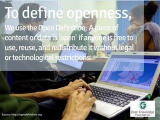 And with a diverse
global team
we are planning the world's
first-ever Open Knowledge
Festival in Helsinki this Sept.
 