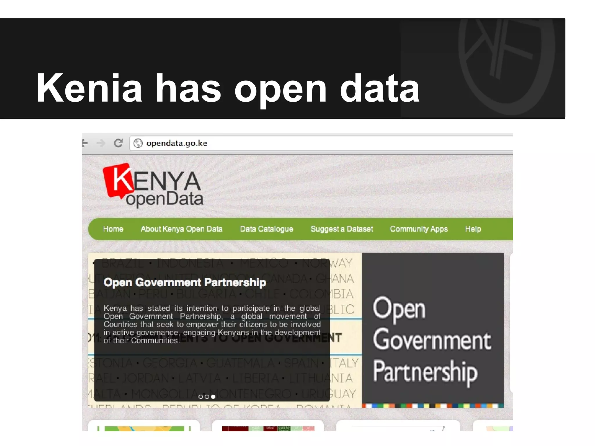 Kenia has open data