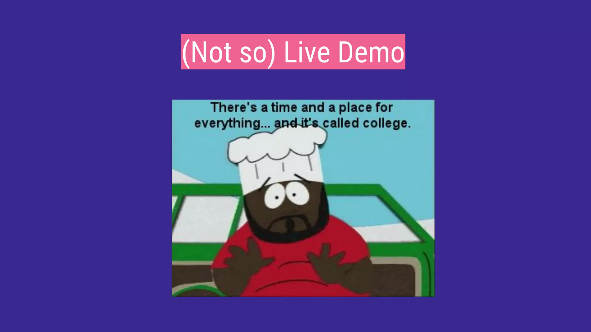 (Not so) Live Demo
 