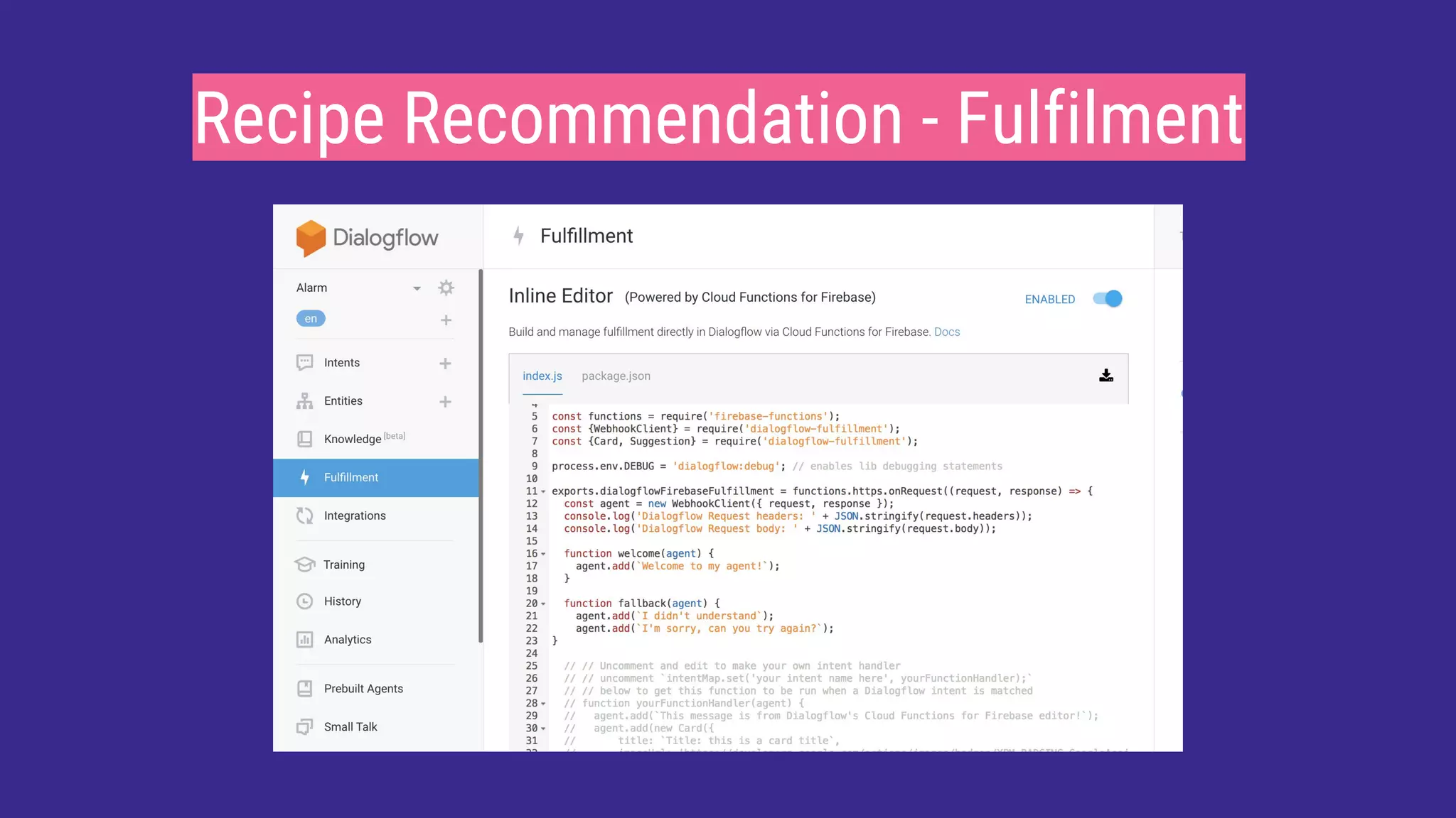 Recipe Recommendation - Fulfilment
 