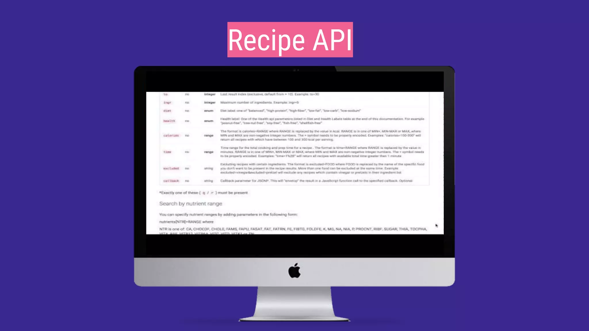 Recipe API
 