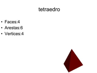 tetraedro

• Faces:4
• Arestas:6
• Vertices:4
 