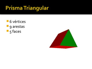  6 vértices
9 arestas
5 faces