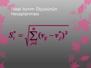 İdeal Ayrım Ölçüsünün
Hesaplanması
 