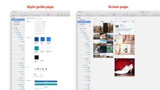 Style guide page. Screen page.
 
