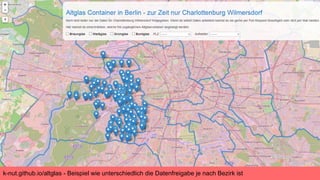 k-nut.github.io/altglas - Beispiel wie unterschiedlich die Datenfreigabe je nach Bezirk ist
 