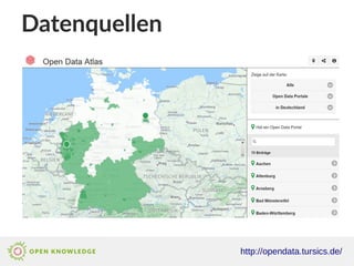 Datenquellen
http://opendata.tursics.de/
 