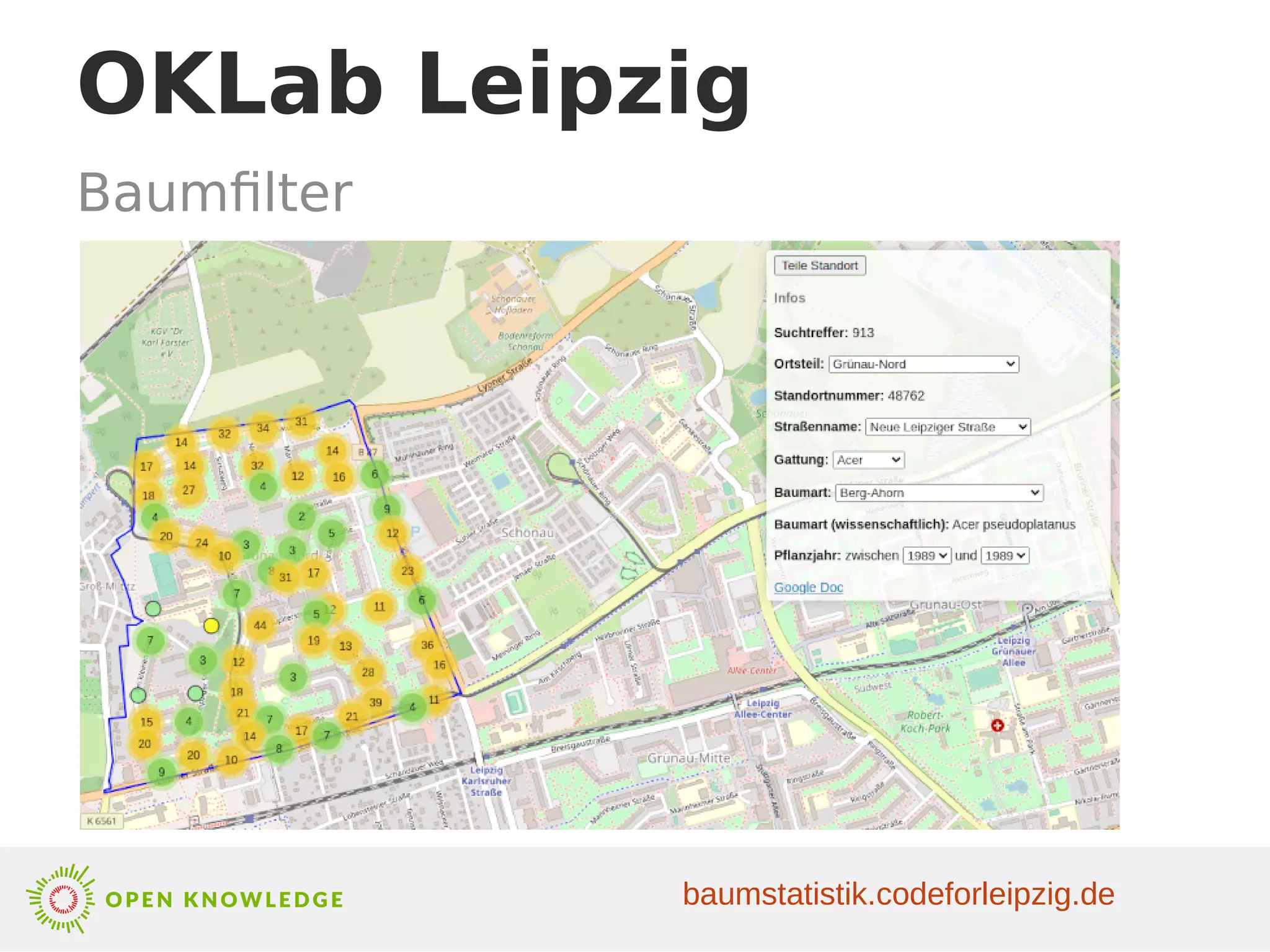 baumstatistik.codeforleipzig.de
OKLab Leipzig
Baumfilter
 
