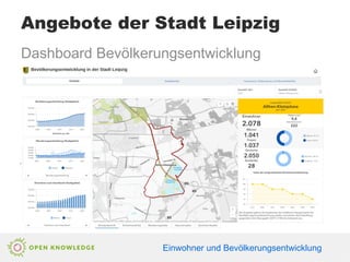 Dashboard Bevölkerungsentwicklung
Einwohner und Bevölkerungsentwicklung
Angebote der Stadt Leipzig
 