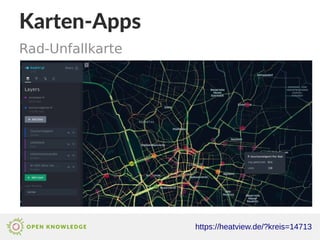 Karten-Apps
Rad-Unfallkarte
https://heatview.de/?kreis=14713
 
