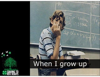 When I grow up
       g     p
         http://www.flickr.com/photos/foundphotoslj/466722575/
 