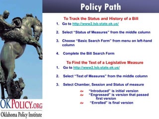 Oklahoma 2009 Legislative Primer