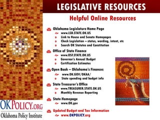 Oklahoma 2009 Legislative Primer