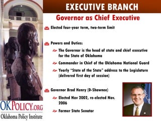 Oklahoma 2009 Legislative Primer