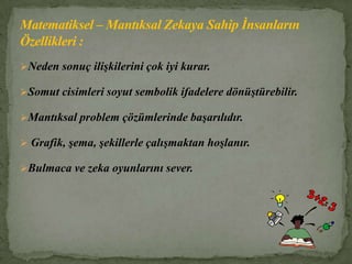   ٴğ – Varoluşcu ZekaSözel - Dilsel Zeka Nedir ?
