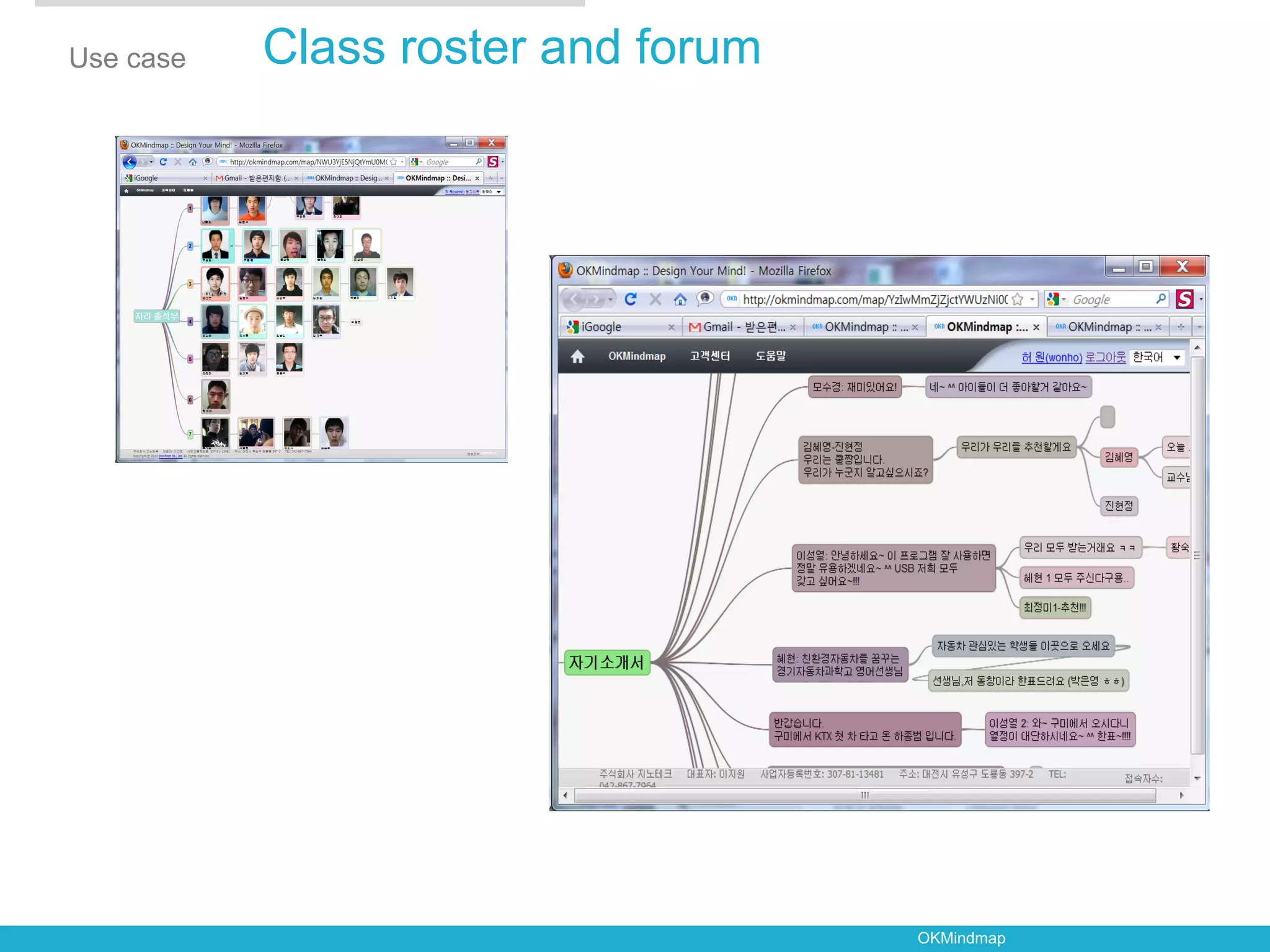 Use case   Class roster and forum




                                    OKMindmap
 