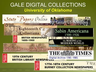 GALE DIGITAL COLLECTIONS University of Oklahoma 