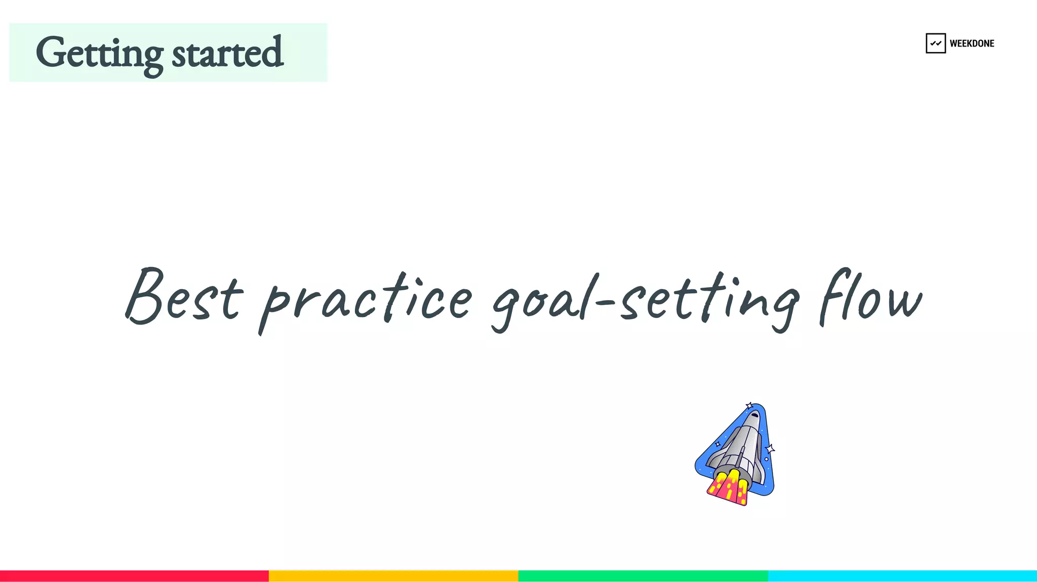 Getting started
Best practice goal-​
setting flow
 