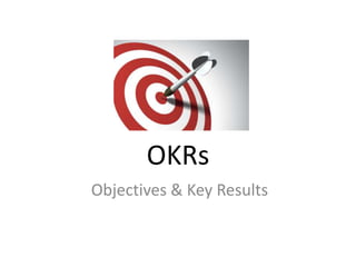 OKRs
Objectives & Key Results
 