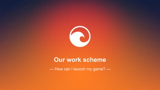Our work scheme
— How can I launch my game? —
 