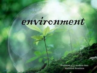 environment

      Produced a 11-student class
          Voronovа Anastasia
 