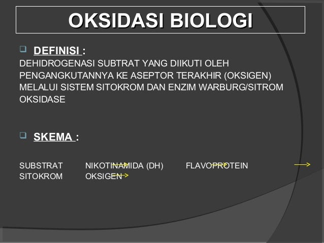 Rantai Transportasi Elektron dalam Oksidasi Biologi