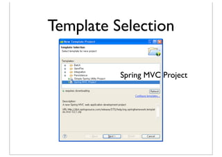 개발 코드 구성
• Maven Style
 •   src/main/java/

 •             /resources/

 •             /webapp/

 •      /test/java/

 •             /resources/

 •   target/ (.gitignore)

 •   pom.xml
 