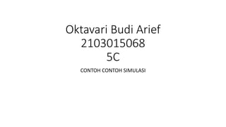 Oktavari Budi Arief
2103015068
5C
CONTOH CONTOH SIMULASI
 