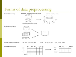 Forms of data preprocessing
 