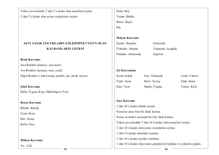 Okul Oncesi Ogretim Programi