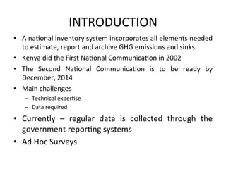 Okumu GHG estimation for agric Kenya nov 10 2014