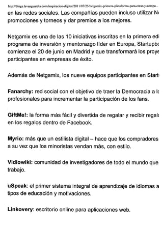 Okuri Ventures & Tetuan Valley - Menciones en medios Sep2011 - Parte B